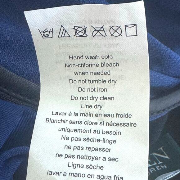 New LAUREN RALPH LAUREN Beach Club Blue Ruffled One Piece Swimsuit Women's Sz 6 - Picture 14 of 15